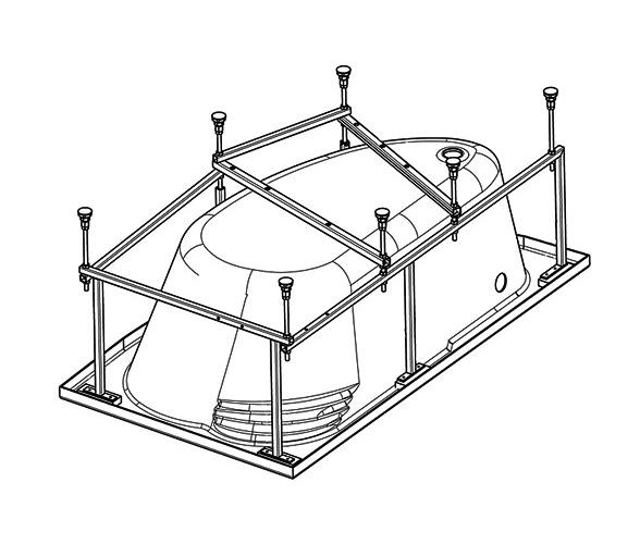 Монтажный комплект для ванны Triton Майорка XL 160х95 см 1.WH11.2.429