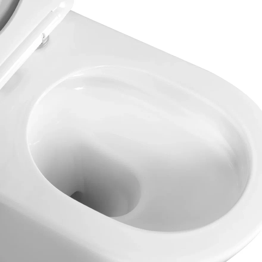 Унитаз подвесной безободковый Aquanet Оберон 531х360х344 мм сиденье микролифт AQ1363W-00