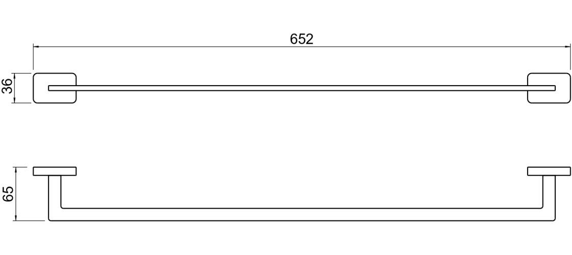 Полотенцедержатель Aquatek Libra 600 мм хром AQ4314CR