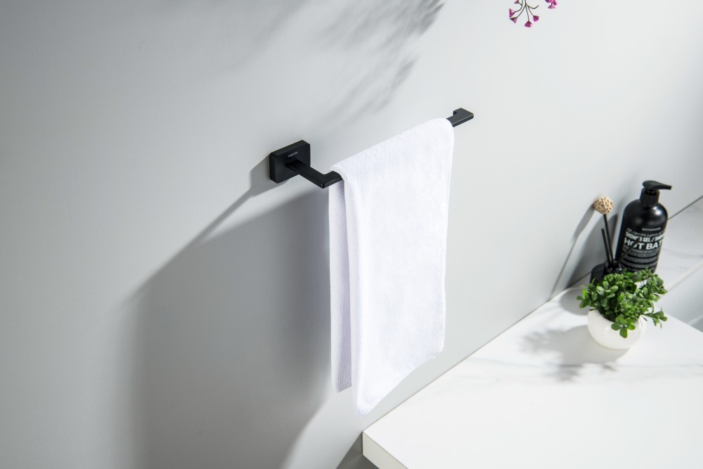 Полотенцедержатель кольцо Aquatek Libra матовый черный AQ4319MB