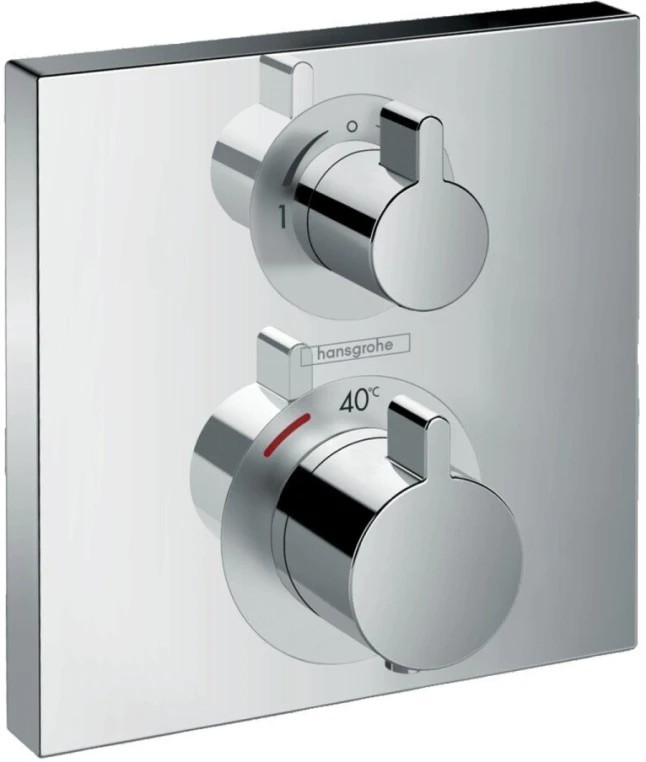Комплект термостатического смесителя для душа Hansgrohe Ecostat Square 15714000/01800180 15714000S