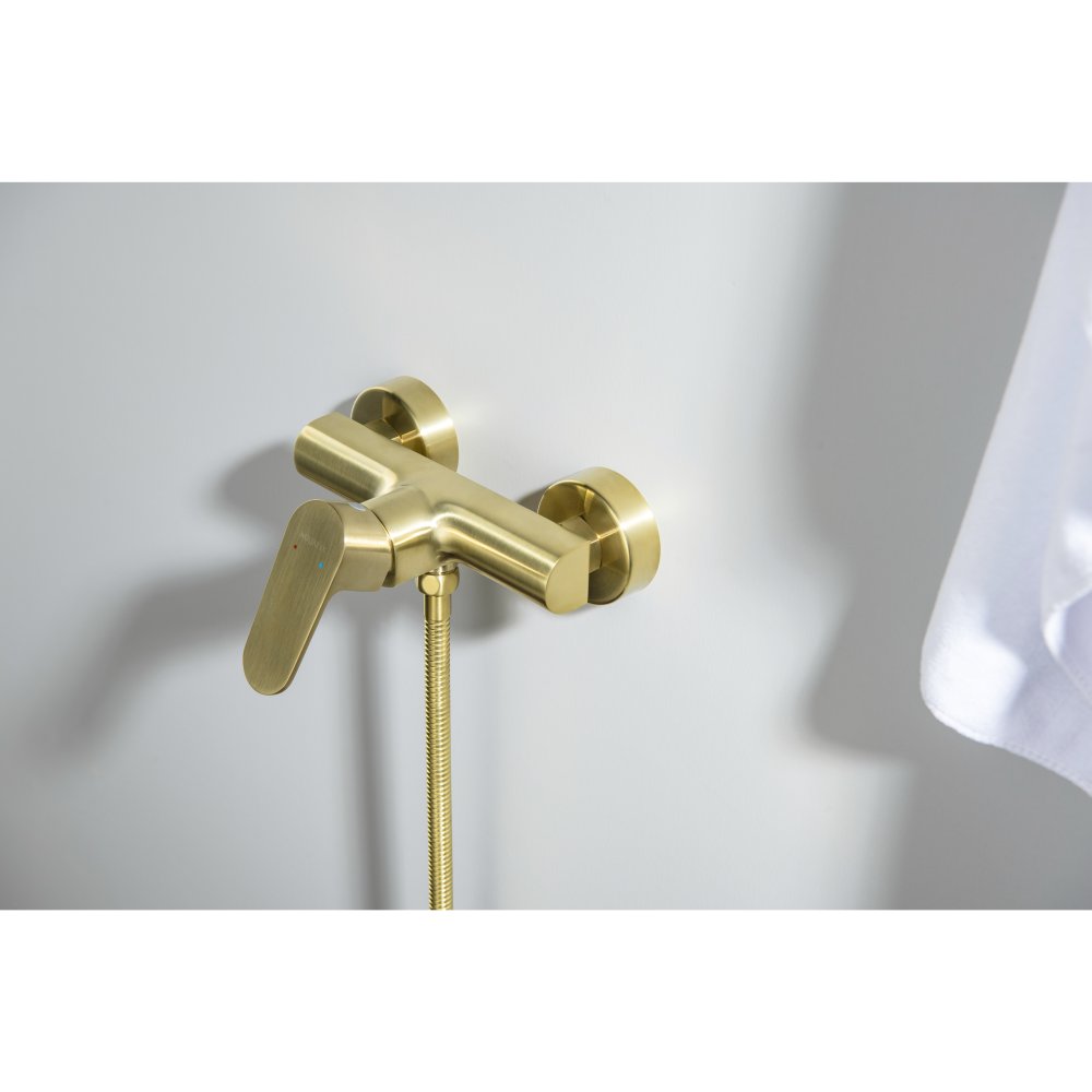 Смеситель для душа Aquanet Oberon шлифованное золото AQ1260BG