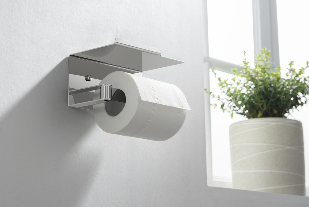 Бумагодержатель с полкой Aquanet Libra AQ4929CR хром AQ4929CR