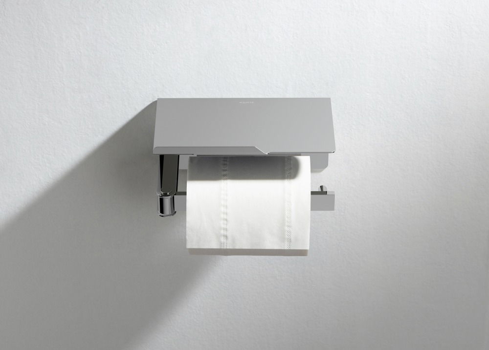 Бумагодержатель с полкой Aquanet Libra AQ4929CR хром AQ4929CR