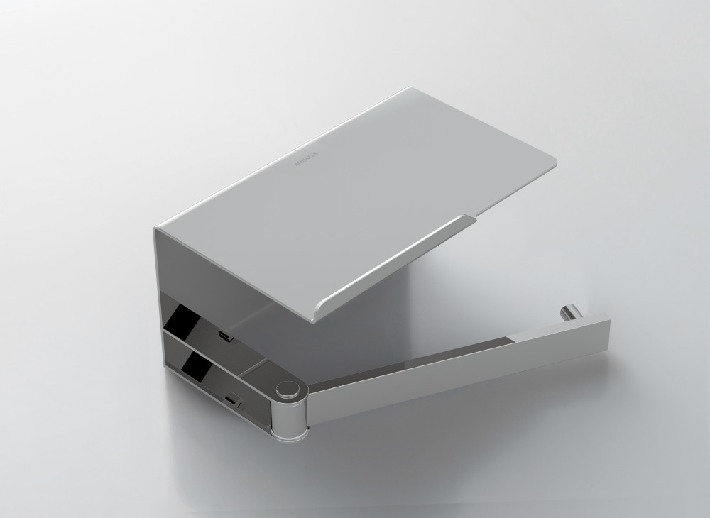 Бумагодержатель с полкой Aquanet Libra AQ4929CR хром AQ4929CR