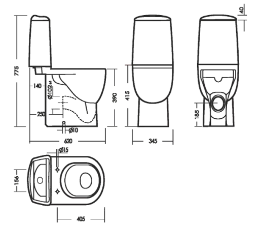 Унитаз-компакт Sanita Luxe Best Basic Белый WC.CC/BEST/2-P/WHT.G/S1