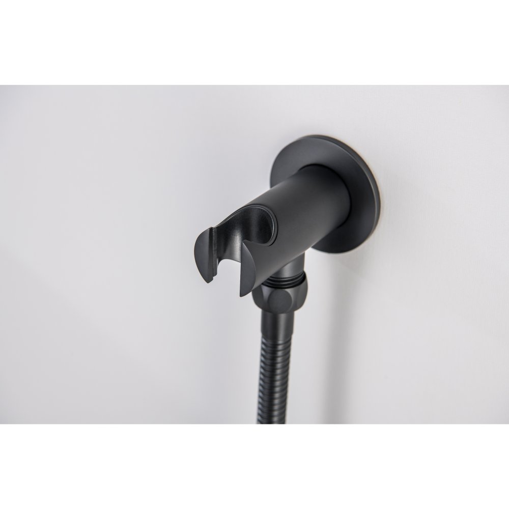 Душевой комплект 3 в 1 Aquanet Европа 2 режима матовый черный AQ1376MB