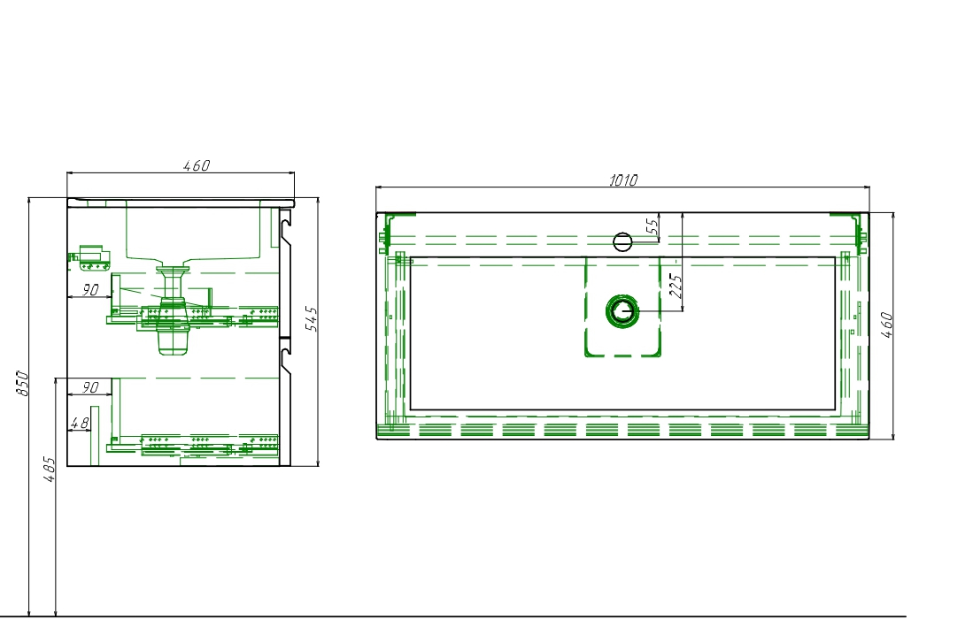Раковина мебельная Aquanet 1000 мм белый AQ4100-00