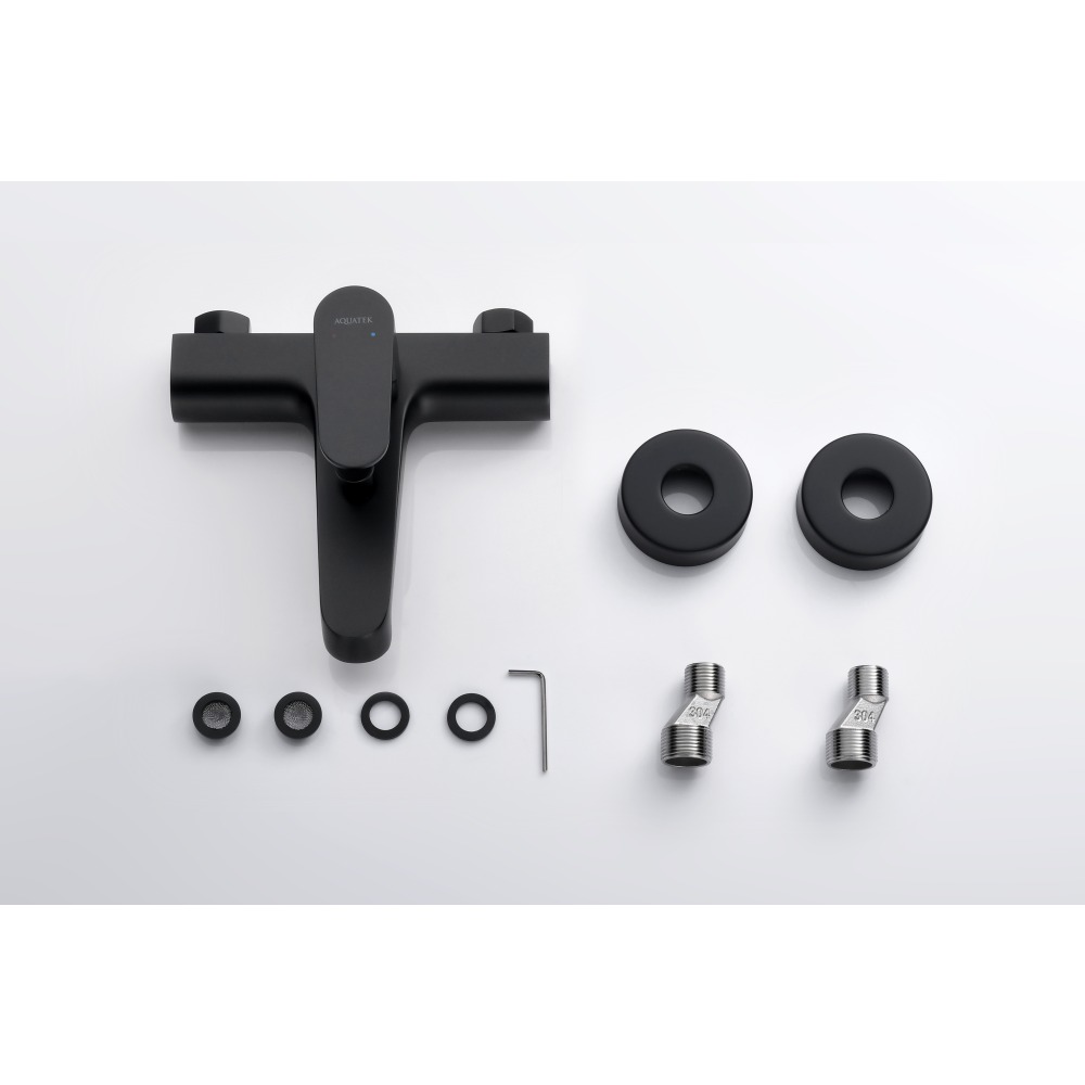 Смеситель для ванны Aquanet Oberon матовый черный AQ1240MB