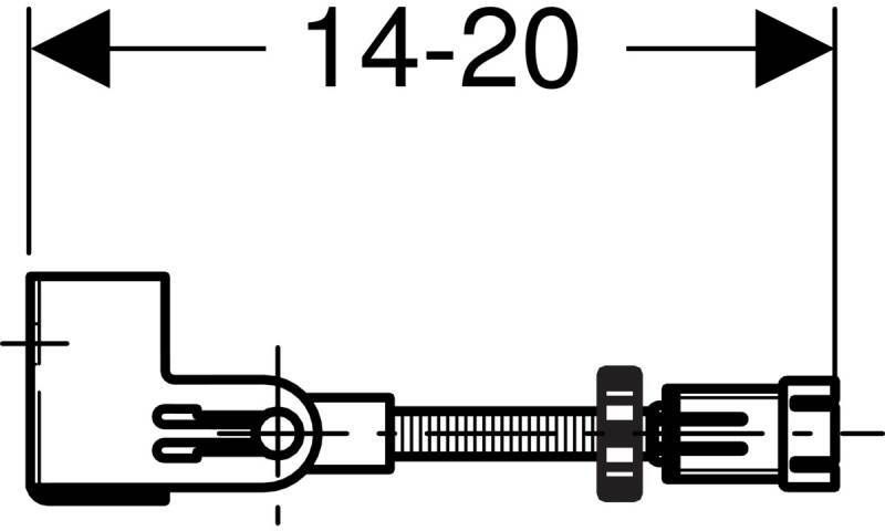Комплект крепления к стене Geberit Duofix для отдельного монтажа угловой 111.835.00.1