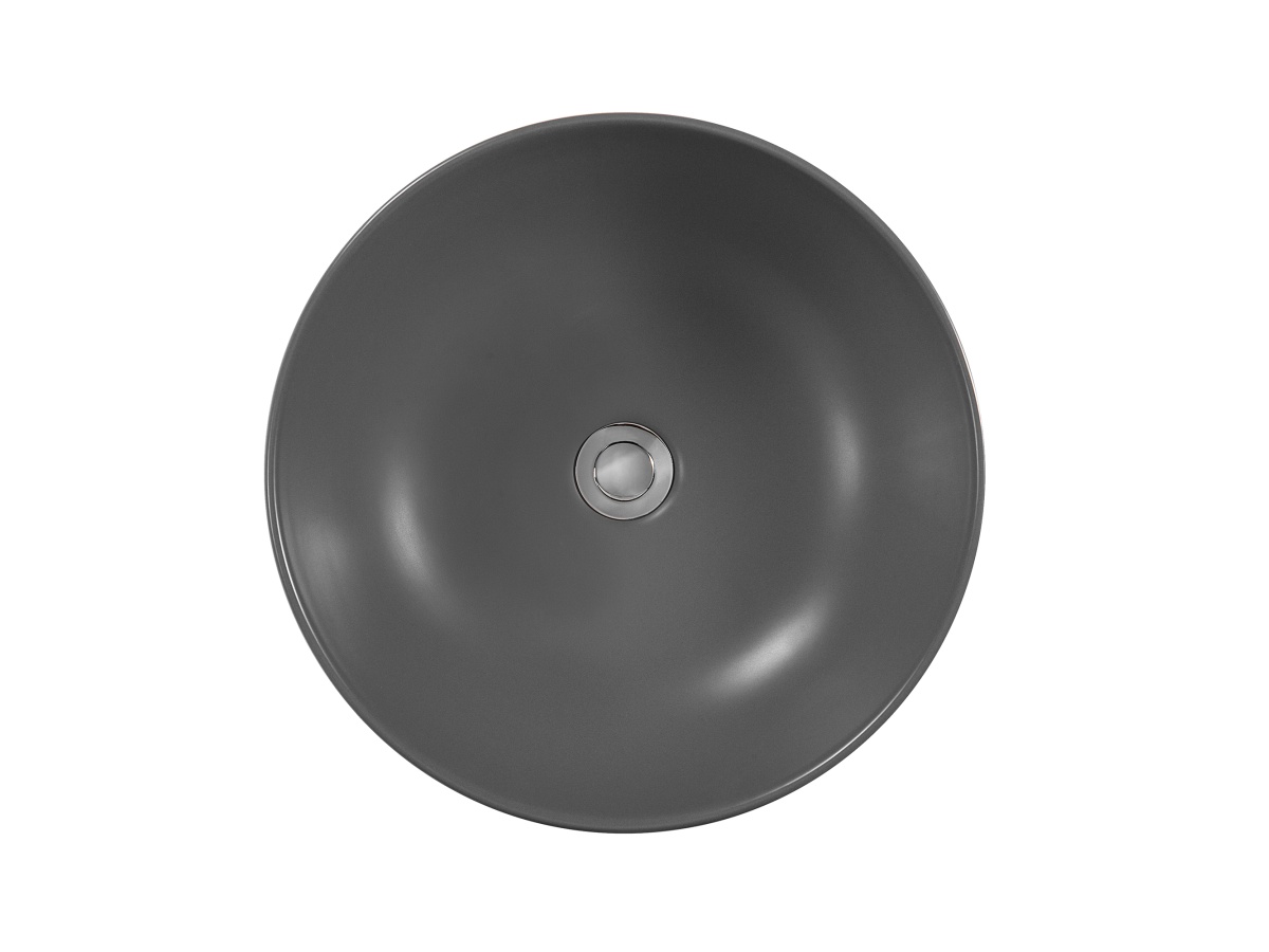 Раковина накладная Aquanet Европа 415x415x135 мм матовый серый AQ5558-MG