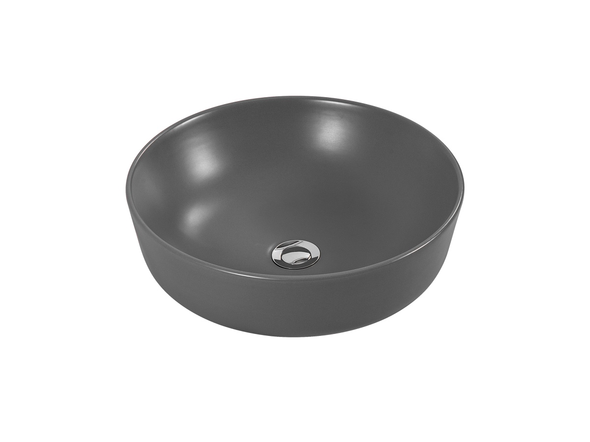 Раковина накладная Aquanet Европа 415x415x135 мм матовый серый AQ5558-MG