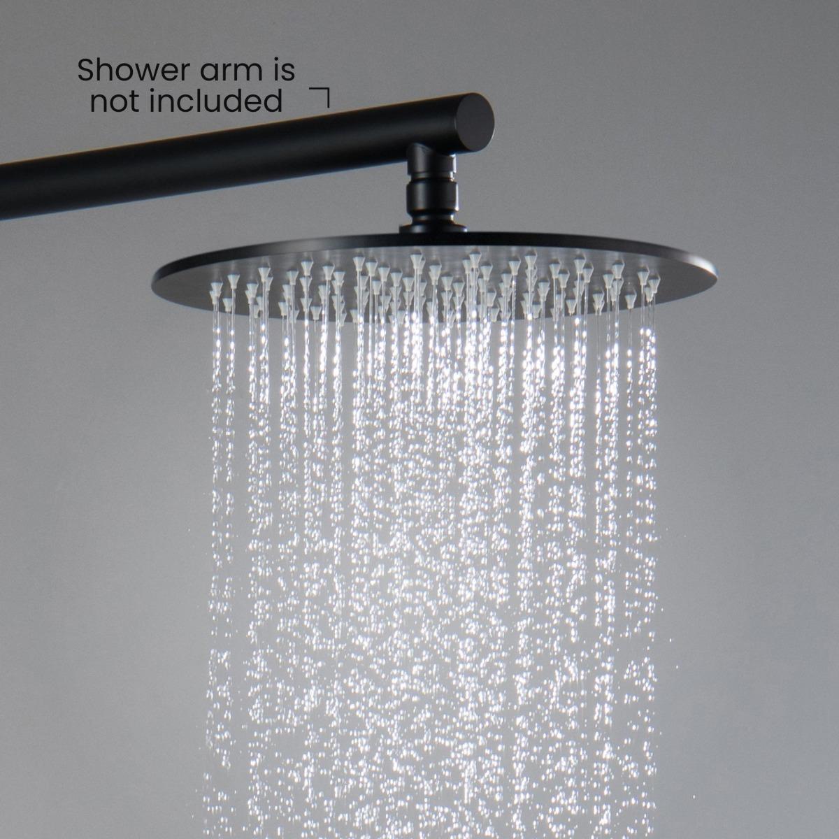 Верхний душ Aquanet AQ2077MB круглый 250х7 мм матовый черный AQ2077MB