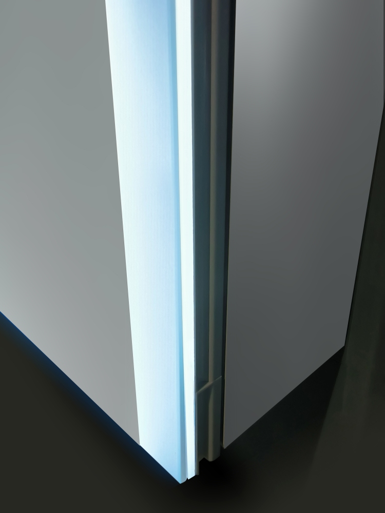 Зеркальный шкаф AQUATON 1000x700x133 мм алюминиевый акриловая подсветка антизапотевание AQ7109-MLC