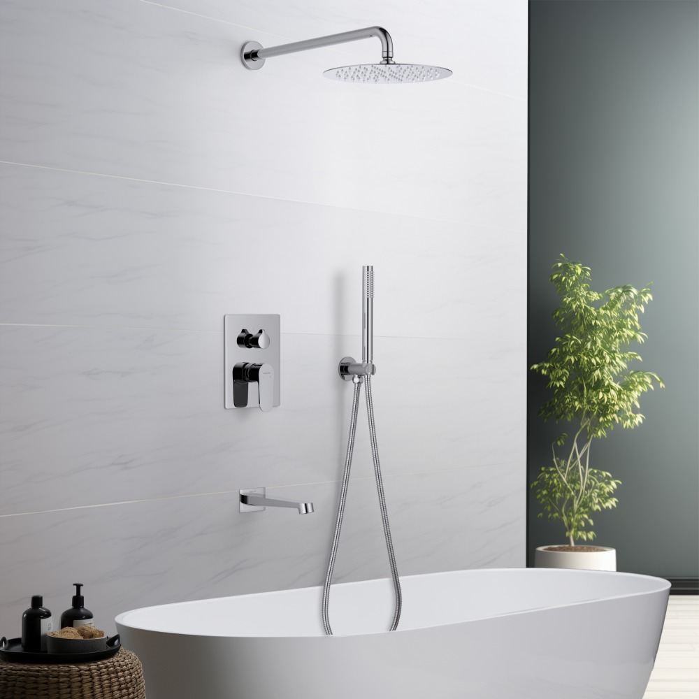 Душевой комплект 4 в 1 Aquanet Oberon 3 режима хром AQ1273CR