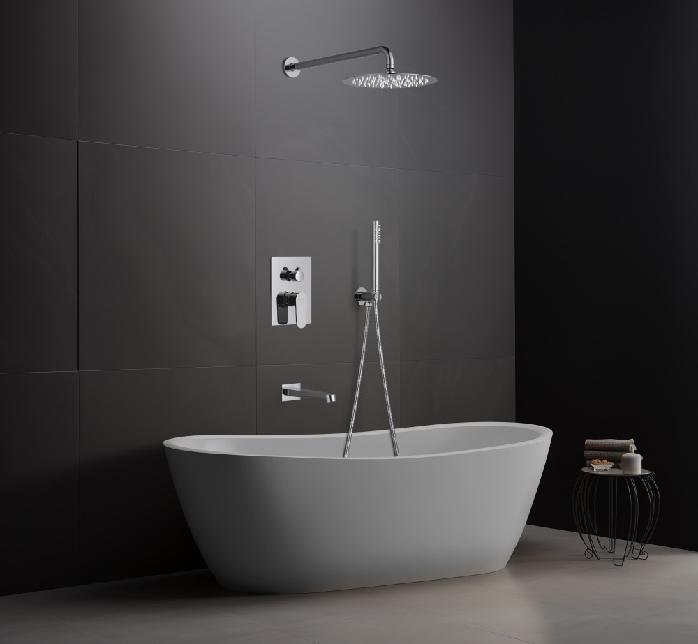 Душевой комплект 4 в 1 Aquanet Oberon 3 режима хром AQ1273CR