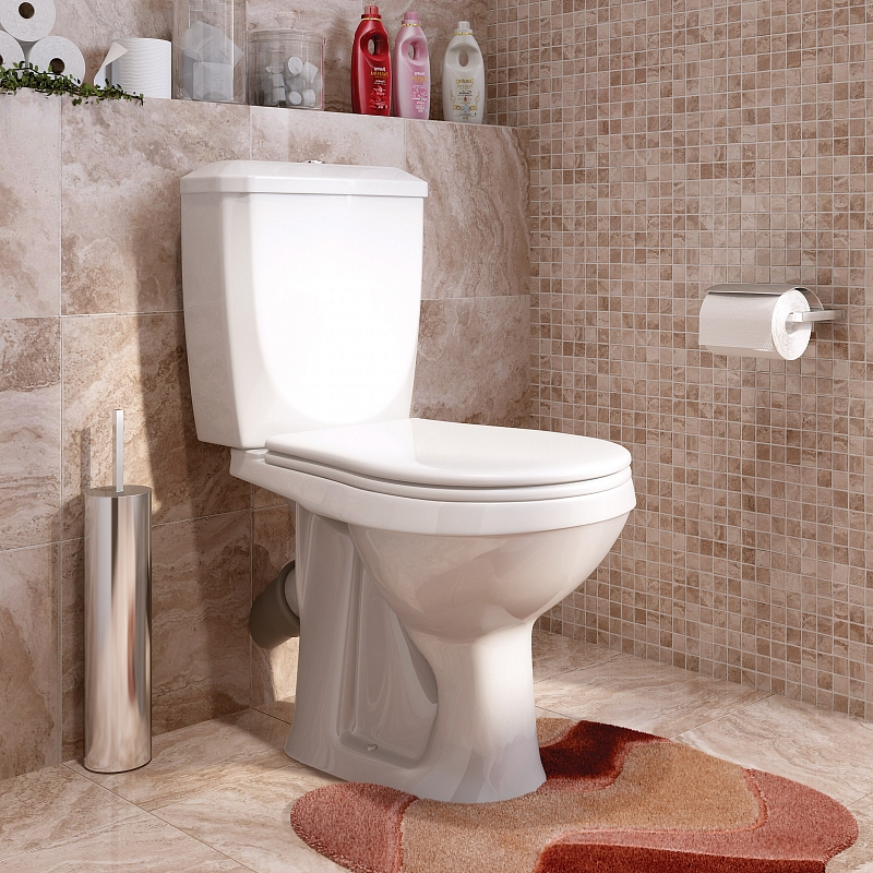 Унитаз-компакт Santek Элисса Оптима Стандарт косой выпуск нижний подвод 43901110302