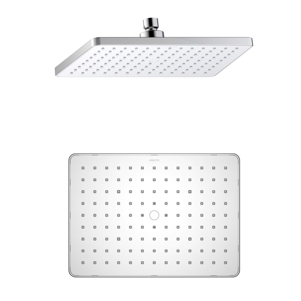 Верхний душ прямоугольный Aquanet 260x188x68 мм хром AQ2087CR