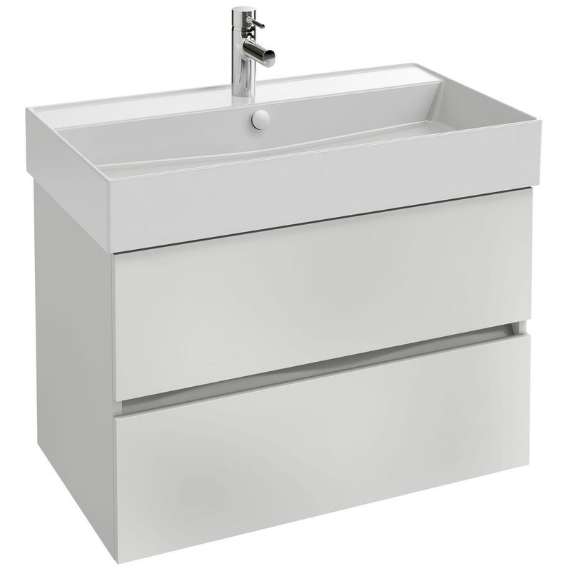 Тумба под раковину Jacob Delafon Tolbiac 80 см 2 ящика белый лак EB2382-J5