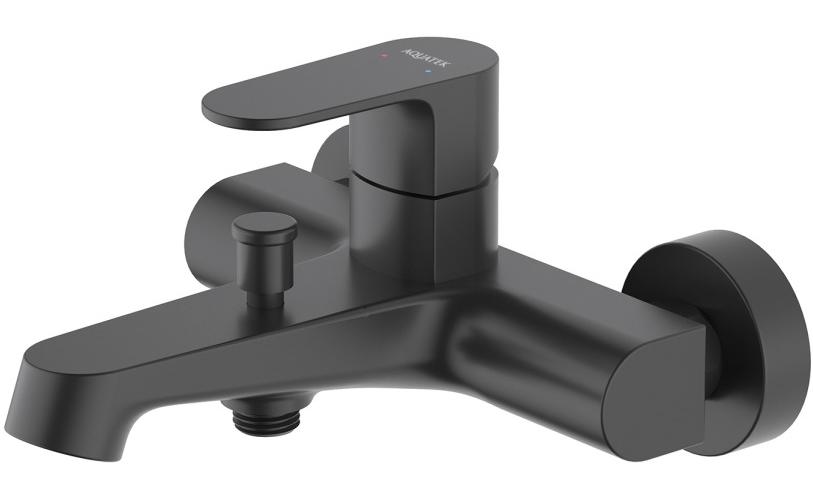 Смеситель для ванны Aquanet Oberon матовый черный AQ1240MB