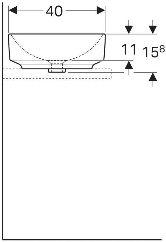 Раковина накладная Geberit VariForm овальная 55х40 см без перелива 500.771.01.2
