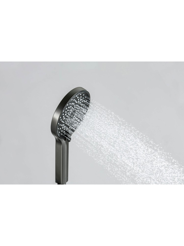 Душевой набор Aquanet Лугано 3jet оружейная сталь AQ2035BGM