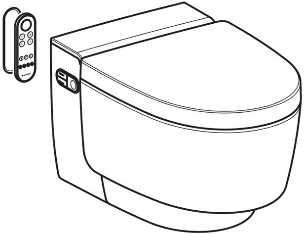 Унитаз-биде подвесной Geberit AquaClean Mera Comfort белый 146.214.11.1