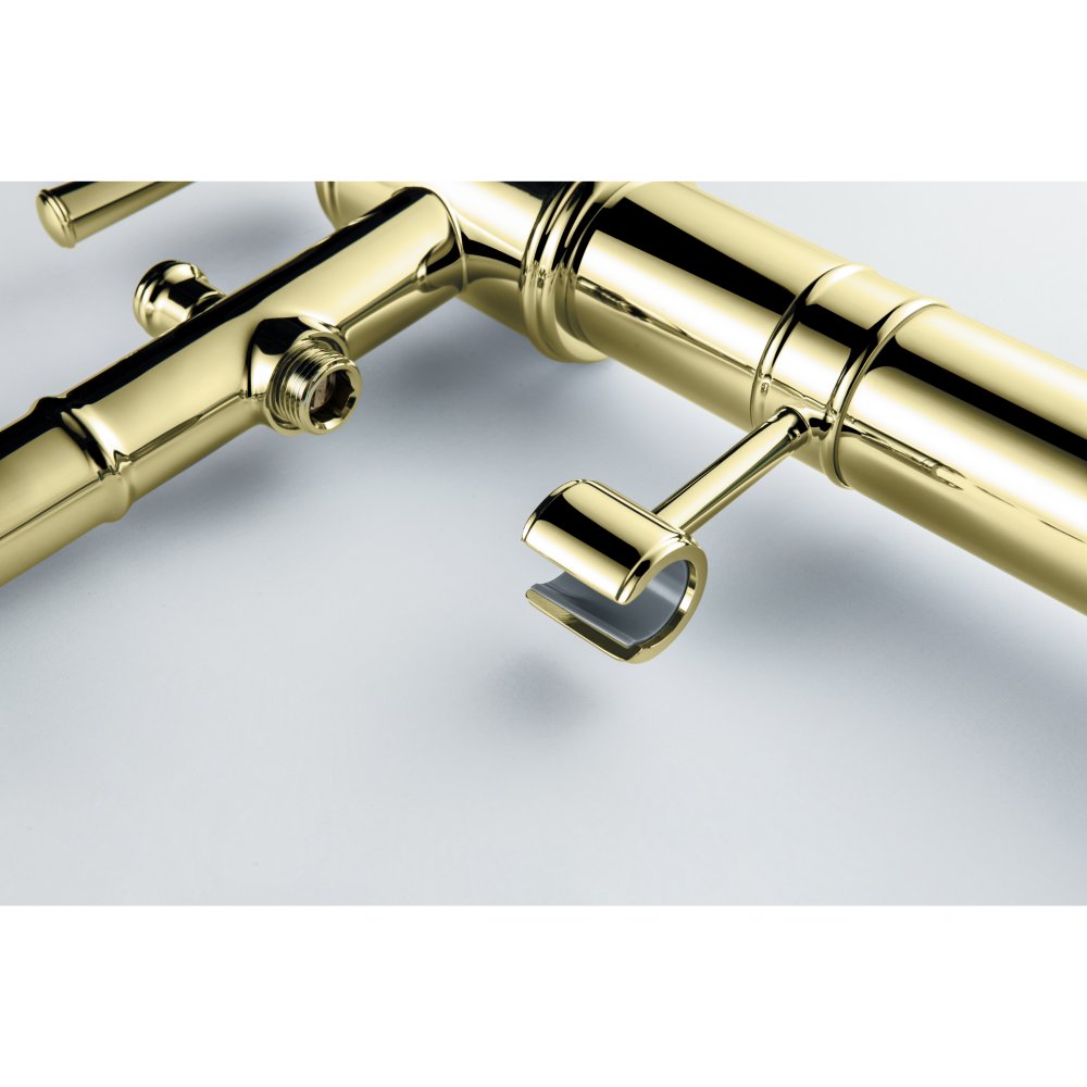 Смеситель для ванны напольный Aquanet Классик комплект полированное золото AQ1545PG