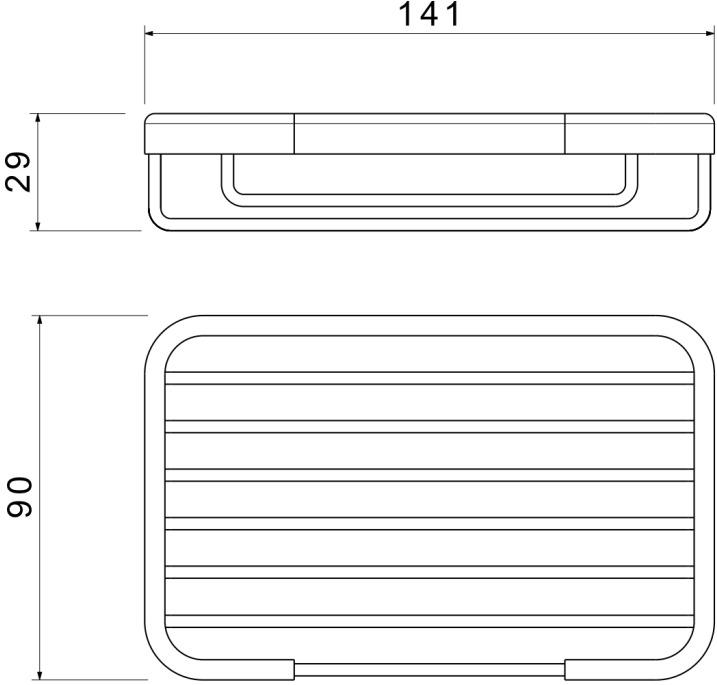 Мыльница-решетка Aquanet AQ4946CR хром AQ4946CR