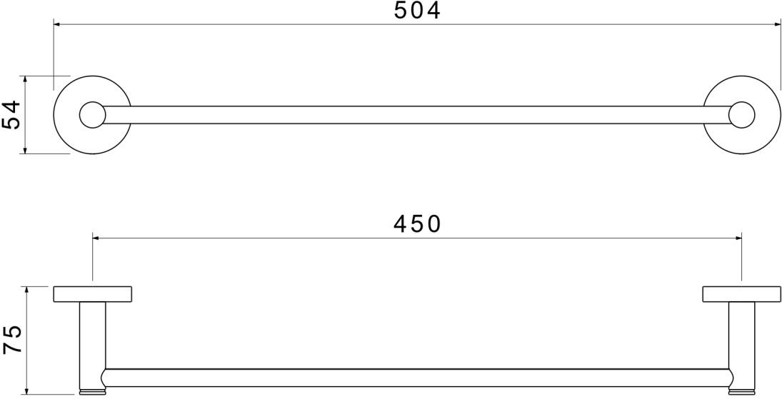 Полотенцедержатель Aquanet Europa 450 мм хром AQ4120CR