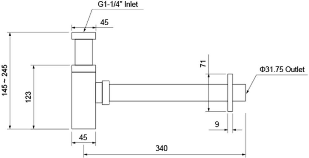 Сифон для раковины Aquatek матовый черный AQ6013MB