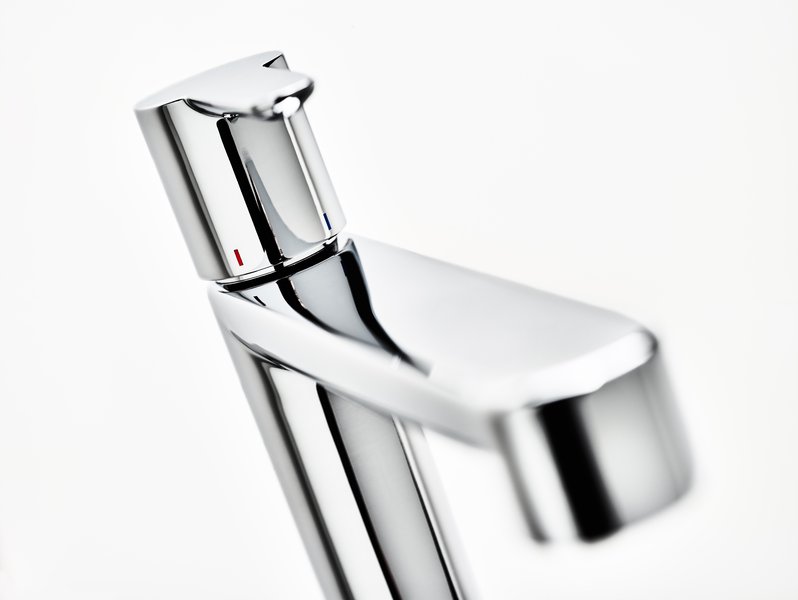 Смеситель для умывальника RAVAK Puri PU 015.00 высокий без донного клапана X070114