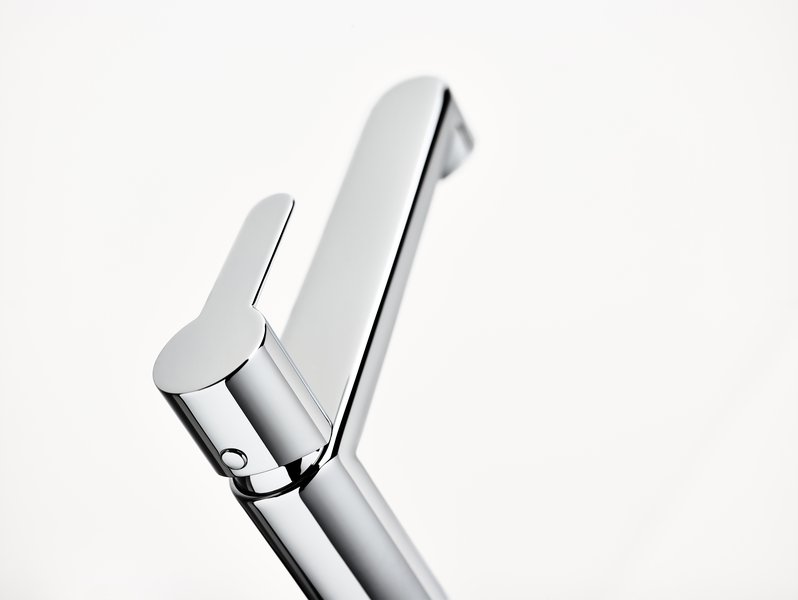 Смеситель для умывальника RAVAK Puri PU 015.00 высокий без донного клапана X070114