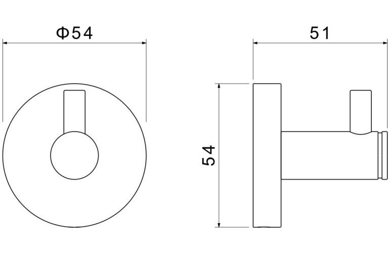 Крючок Aquanet Европа хром AQ4101CR