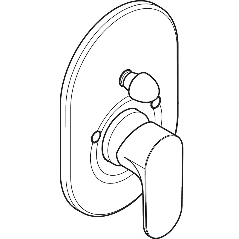 Смеситель для ванны hansgrohe Rebris S внешняя часть матовый черный 72449670