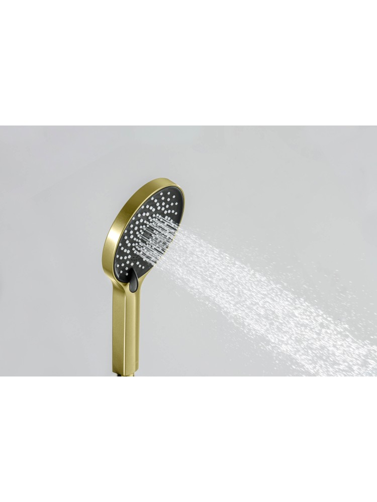 Душевой набор Aquanet Лугано 3jet шлифованное золото AQ2035BG