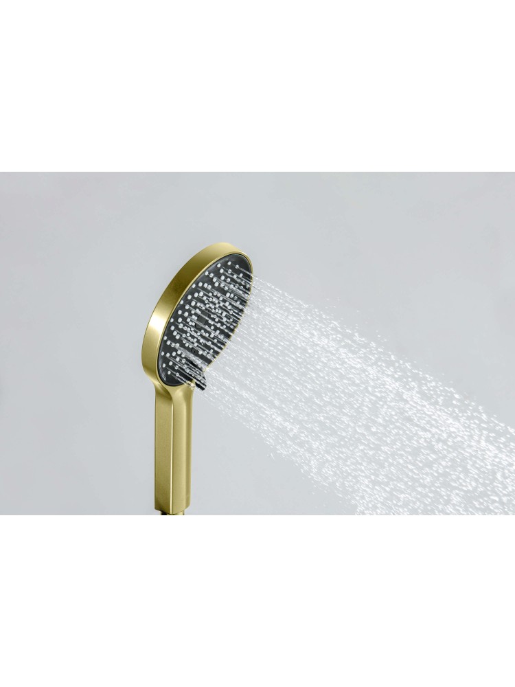 Душевой набор Aquanet Лугано 3jet шлифованное золото AQ2035BG