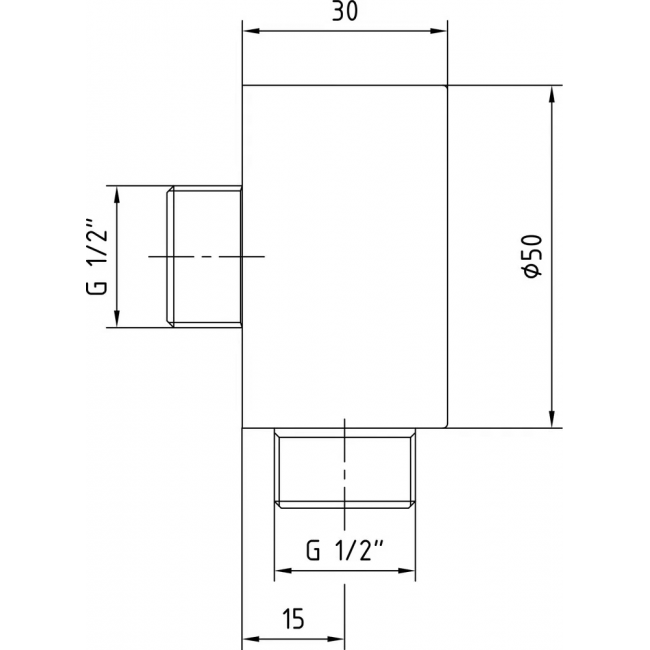 Шланговое подсоединение E.C.A. Minimal матовый черный 102126634C1EX