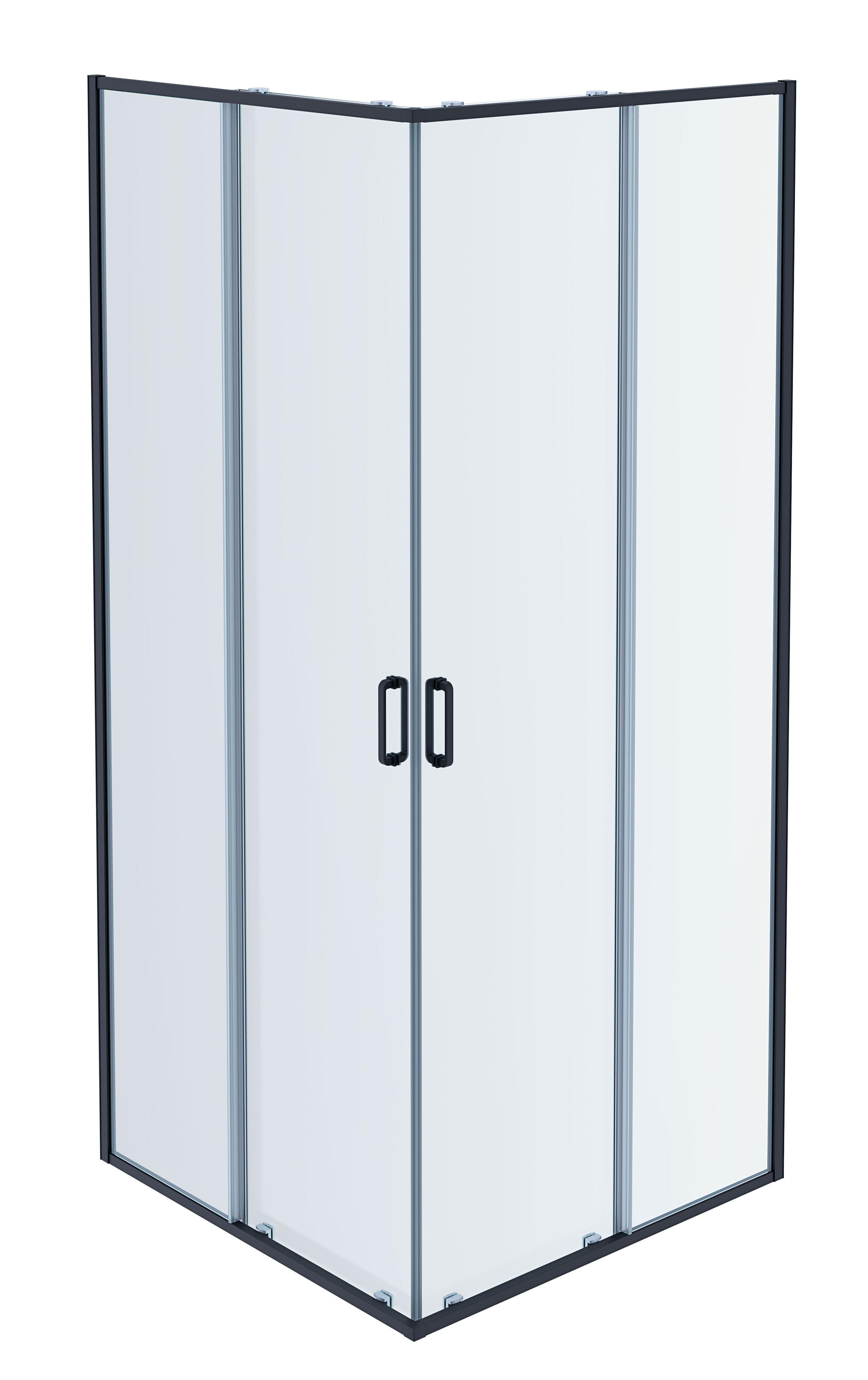 Душевой уголок Aquanet ARI KV 08020BL 800x800x2000 мм квадратный черный/прозрачное стекло AQ ARI KV 08020BL