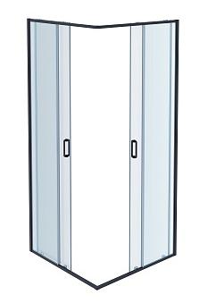Душевой уголок Aquanet ARI KV 08020BL 800x800x2000 мм квадратный черный/прозрачное стекло AQ ARI KV 08020BL
