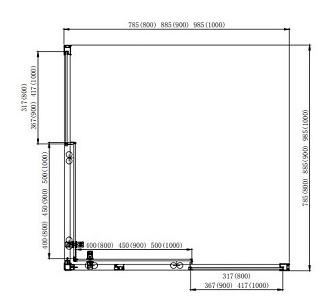 Душевой уголок Aquanet ARI KV 08020BL 800x800x2000 мм квадратный черный/прозрачное стекло AQ ARI KV 08020BL