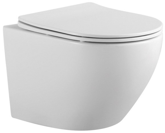 Унитаз подвесной безободковый Aquatek Европа 525х360х320 мм с сиденьем микролифт AQ1901-00