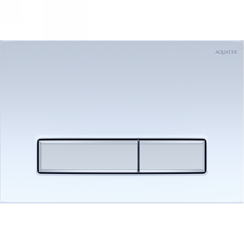 Панель смыва KDI Slim 009A-2 белая глянец прямоугольная клавиша хром KDI-0000030