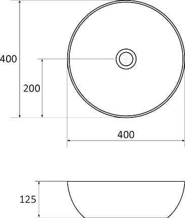 Умывальник RAVAK Uni 400 Slim 400x400 мм керамический белый XJX01140002