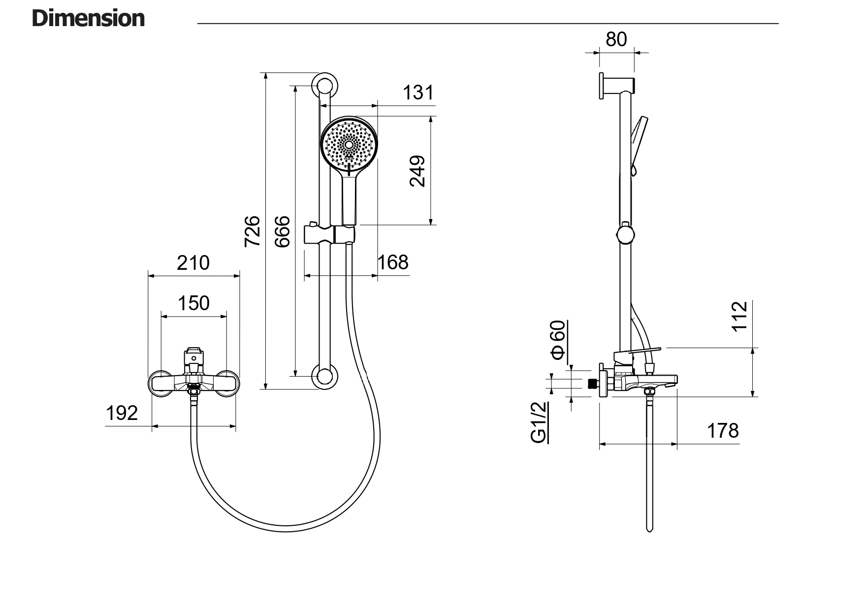 Смеситель для ванны Aquanet Лугано с душевым гарнитуром 3jet шлифованное золото AQ1748BG