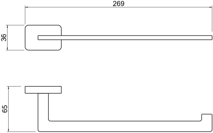 Полотенцедержатель кольцо Aquatek Libra матовый черный AQ4319MB