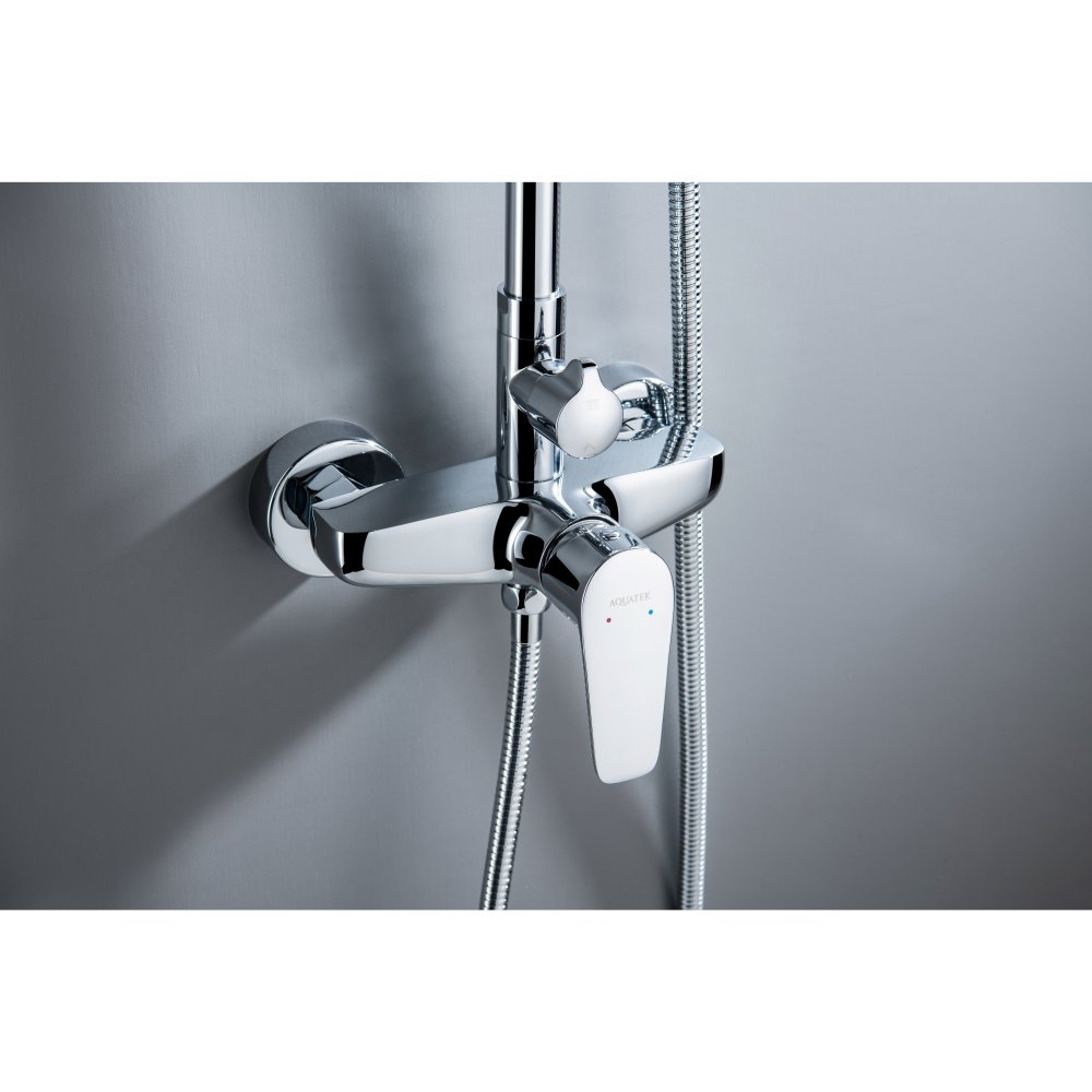 Душевая система со смесителем для душа Aquanet Бетта 220 мм хром AQ2160CR