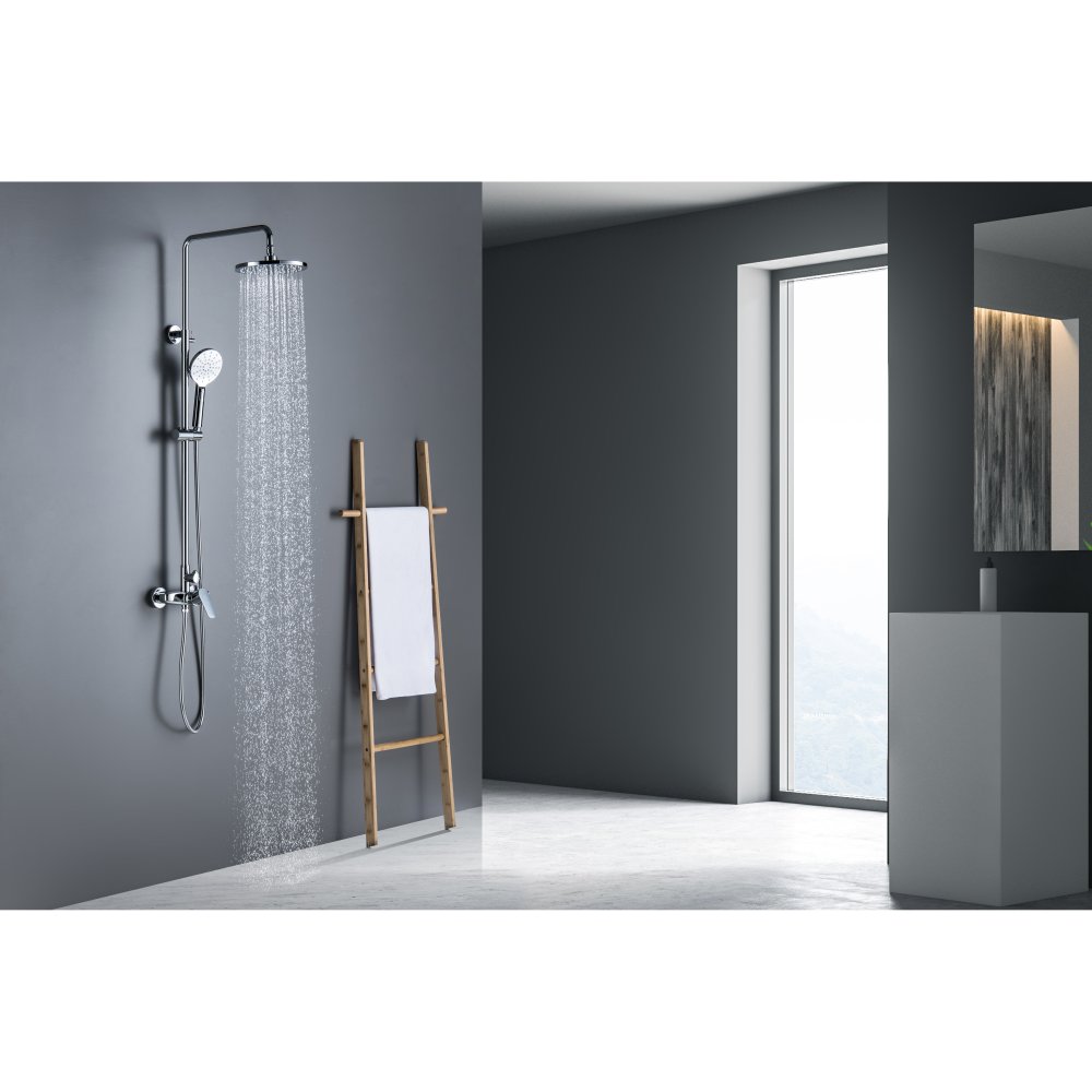 Душевая система со смесителем для душа Aquanet Бетта 220 мм хром AQ2160CR