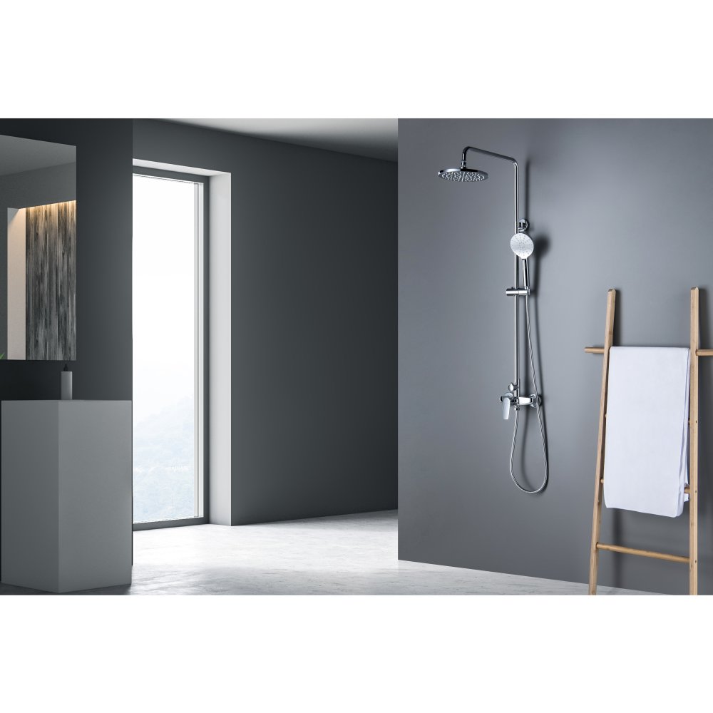 Душевая система со смесителем для душа Aquanet Бетта 220 мм хром AQ2160CR