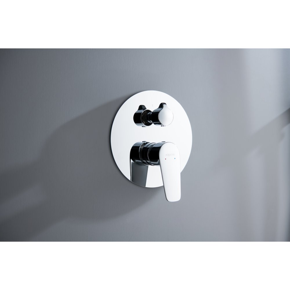 Смеситель для ванны Aquanet Бетта скрытого монтажа 2 режима хром AQ1146CR